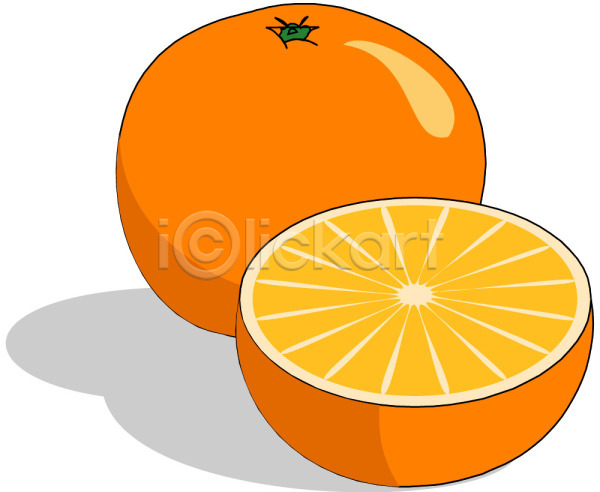 사람없음 EPS 아이콘 과일 귤 농작물 식물 열매 오렌지
