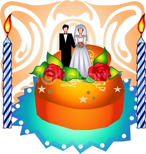 사람없음 EPS 일러스트 결혼 결혼소품 결혼케이크 불 오브젝트 웨딩케이크 장식 촛불 케이크 클립아트