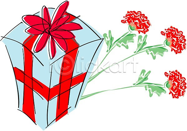 감사 사람없음 EPS 아이콘 꽃 상자 선물 선물상자 식물 어버이날 여름꽃 자연 카네이션