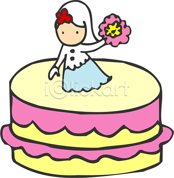 사람없음 EPS 일러스트 결혼 결혼케이크 빵 빵집 웨딩케이크 음식 인형 케이크 클립아트