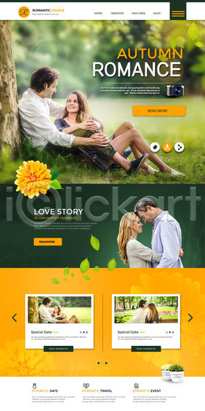 사랑 40대 남자 서양인 여러명 여자 외국인 중년 PSD 웹템플릿 템플릿 꽃 나무 랜딩페이지 마주보기 안기 잔디 커플 홈페이지 홈페이지시안
