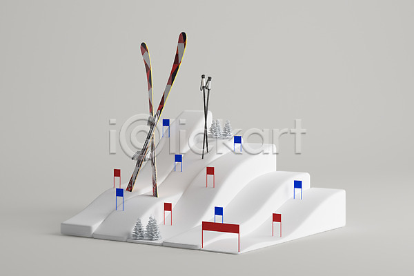 사람없음 3D PSD 디지털합성 편집이미지 겨울 겨울스포츠 그래픽 대회 스키 스키장 스키장비 스포츠 알파인스키 활강
