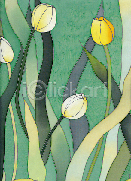 사람없음 JPG 일러스트 포토 해외이미지 계절 그림 꽃무늬 디자인 생물학 식물 실크 야생동물 자연 장식 정원 직물 질감 초록색 컬러풀 튤립 패턴 해외202004 핸드메이드