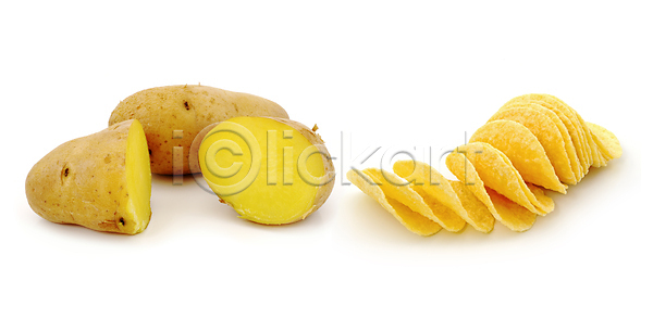 사람없음 JPG 포토 해외이미지 감자 감자칩 단면 실내 칩(음식) 해외202004 흰배경