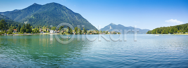 기쁨 침묵 사람없음 JPG 포토 해외이미지 계곡 공원 나무 독일 목욕 물 바이에른 바이에른사람 산 수영 수평선 알프스 야외 언덕 여름 여행 자연 장면 초록색 파노라마 파란색 풍경 하늘 하이킹 해외202004 해외포토 햇빛 호수 휴가 흰색