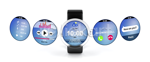 스마트 사람없음 3D JPG 포토 해외이미지 GPS 가죽 건강 고립 디지털 맥박 메시지 무선전화기 문자메시지 부름 손목시계 스마트폰 스크린 시간 시계 어플리케이션 원형 은색 음악 이메일 인터넷 인터페이스 컴퓨터 타이머 터치 터치스크린 통신 팔찌 해외202004 해외포토