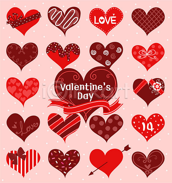 사랑 사람없음 AI(파일형식) 일러스트 데이 데이이벤트 발렌타인데이 백그라운드 선물 이벤트 초콜릿 패턴 프로포즈 하트