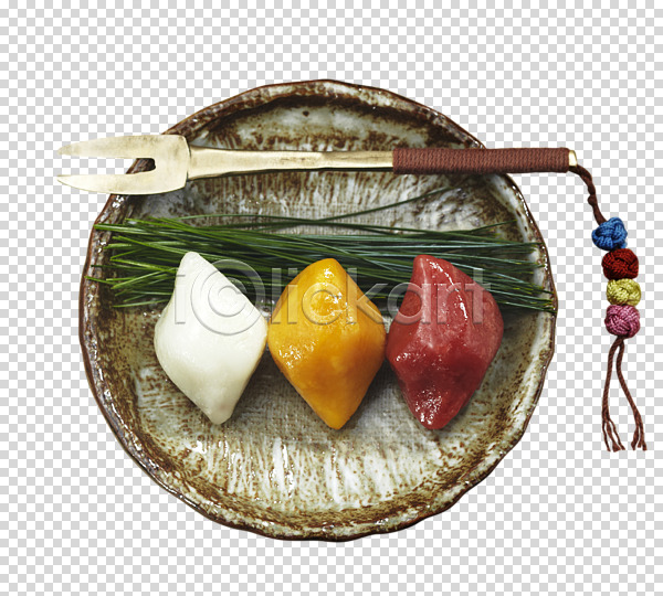 사람없음 PNG 편집이미지 가을(계절) 그릇 떡 솔잎 송편 전통 전통음식 추석 편집소스 포크 한국전통