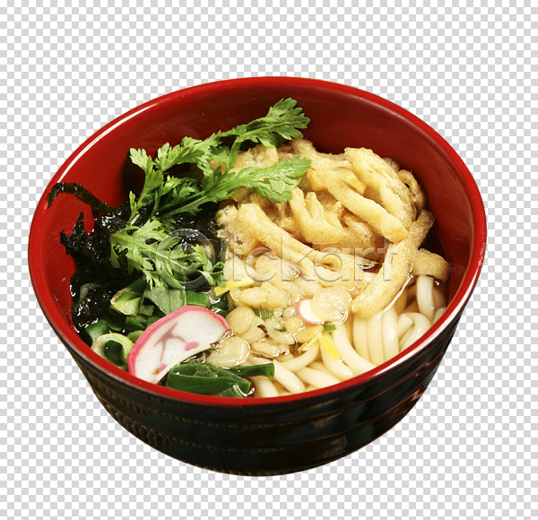 사람없음 PNG 편집이미지 그릇 면 면류 쑥갓 우동 유부 유부우동 일본음식 편집소스