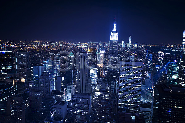 사람없음 JPG 포토 건물 뉴욕 도시 랜드마크 야간 야경 야외 엠파이어스테이트빌딩 풍경(경치)