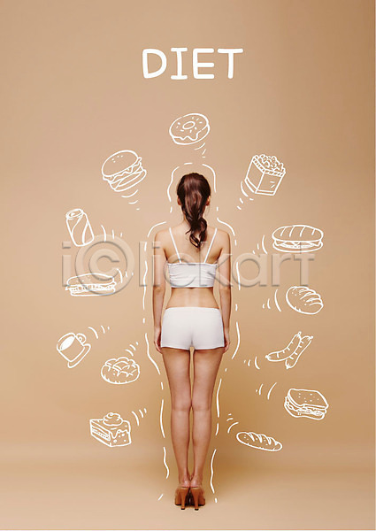 20대 성인 성인여자한명만 여자 한국인 한명 AI(파일형식) 뒷모습 편집이미지 다이어트 도넛 빵 샌드위치 서기 소시지 의료성형뷰티 전신 커피 케이크 콜라 팝콘 핫도그 햄버거