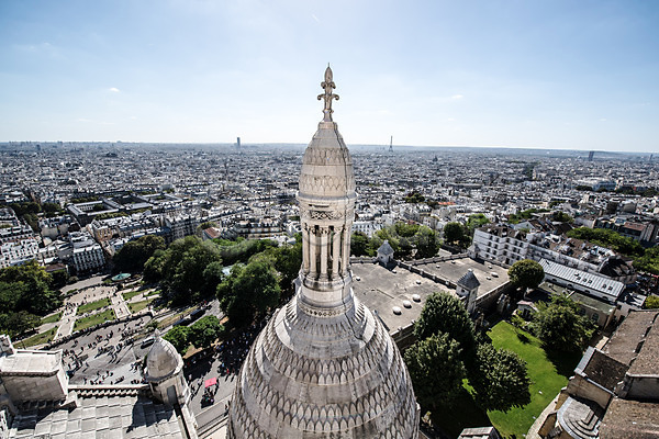 사람없음 JPG 포토 하이앵글 건물 도시 사크레쾨르대성당 성당 야외 유럽 주간 지붕 첨탑 파리(프랑스) 프랑스 하늘