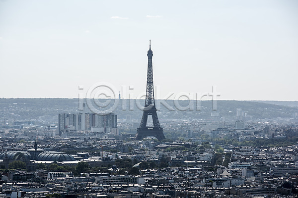 사람없음 JPG 포토 하이앵글 건물 도시 스카이라인 야외 에펠탑 유럽 주간 파리(프랑스) 프랑스 하늘