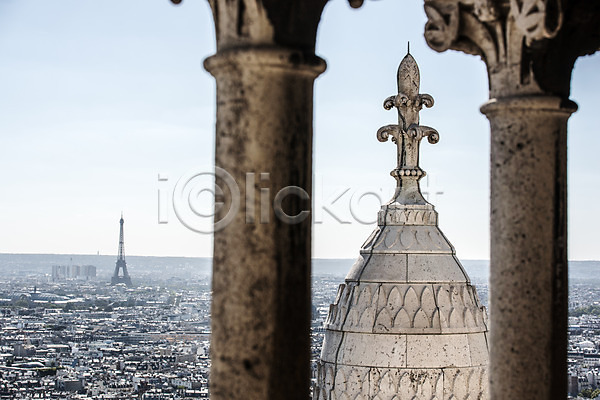 사람없음 JPG 포토 하이앵글 건물 도시 성당 야외 에펠탑 유럽 주간 첨탑 파리(프랑스) 프랑스
