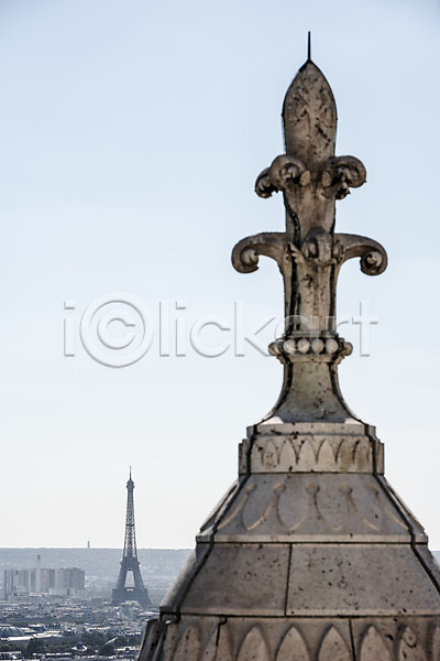 사람없음 JPG 포토 하이앵글 도시 성당 야외 에펠탑 유럽 주간 첨탑 파리(프랑스) 프랑스