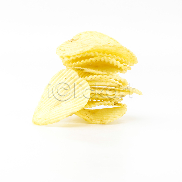 사람없음 JPG 포토 해외이미지 감자칩 실내 쌓기 칩(음식) 해외202004 흰배경