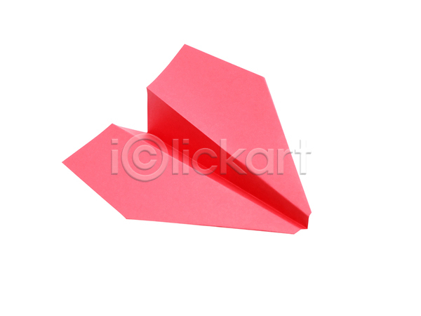 사람없음 JPG 포토 해외이미지 분홍색 실내 종이 종이비행기 한개 해외202004 흰배경