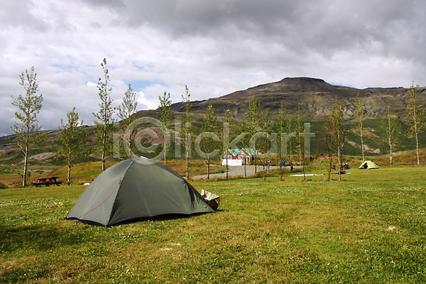 사람없음 JPG 포토 해외이미지 계곡 내추럴 산 아이슬란드 야외 여름(계절) 여행 자연 지역 초록색 캠핑 캠핑장 텐트 풍경(경치) 해외202004 휴가