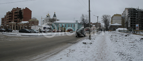 추위 사람없음 JPG 포토 해외이미지 가을(계절) 건물 건축양식 도로 도시 러시아 역사 주택 창조 해외202004
