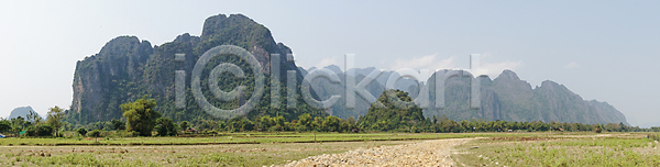 사람없음 JPG 포토 해외이미지 라오스 산 아시아 야외 여행 자연 파노라마 풍경 해외202004 해외포토 휴가