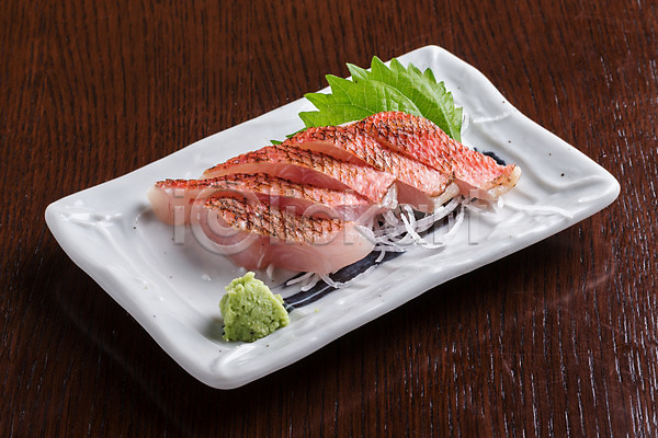사람없음 JPG 근접촬영 포토 도미 생선회 실내 음식 일본음식 접시