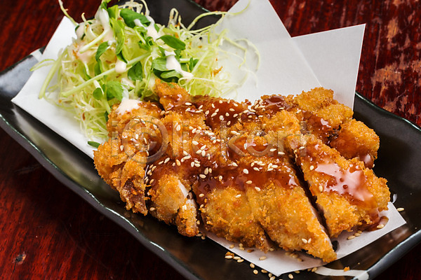 사람없음 JPG 근접촬영 포토 돈가스 실내 음식 일본음식