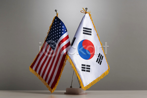 사람없음 JPG 포토 국기 글로벌 깃발 나라 미국 북아메리카 상징 세계 아시아 정상회담 태극기 한국 한미관계