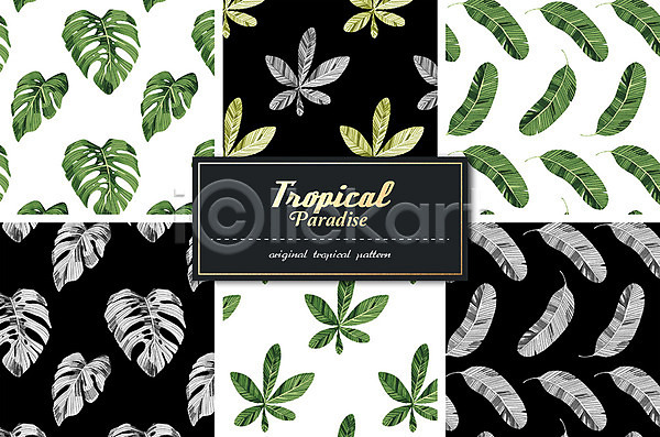 사람없음 PSD ZIP 일러스트 나뭇잎 식물 열대 잎 트로피컬아트 패턴