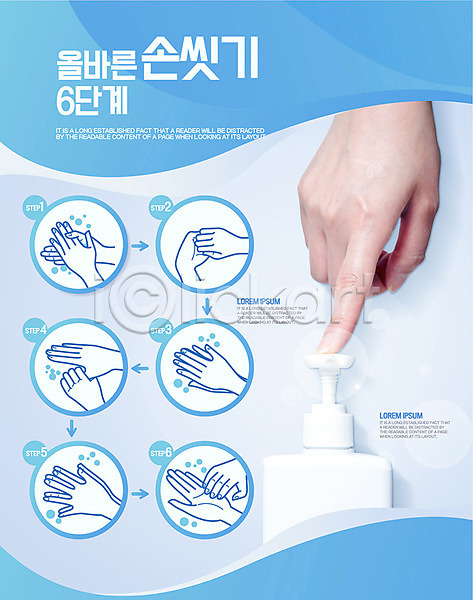 신체부위 AI(파일형식) 일러스트 단계 매뉴얼 방법 비누 손 손씻기 예방 위생 인포그래픽 청결 코로나바이러스