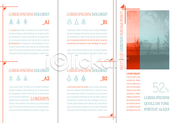 사람없음 AI(파일형식) 템플릿 3단접지 나무 내지 리플렛 북디자인 북커버 자연 출판디자인 팜플렛 편집 표지디자인