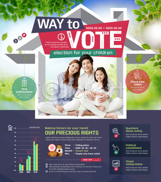 선거 30대 남자 세명 어린이 여자 한국인 PSD 웹템플릿 템플릿 가족 그래프 아빠 엄마 이벤트 이벤트페이지 주택 투표