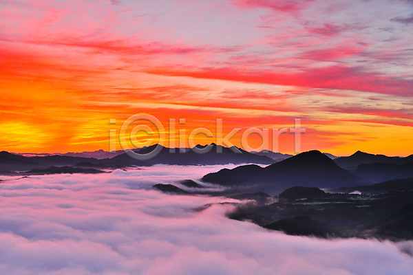 사람없음 JPG 포토 가평 구름(자연) 노을 보납산 산등성이 새벽 야외 운해 일출 자연 자연현상 풍경(경치) 하늘 한국