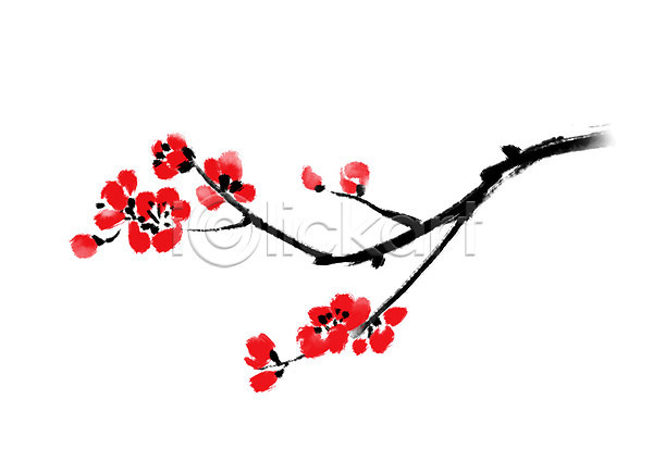 사람없음 PSD 일러스트 꽃 꽃나무 나뭇가지 빨간색 식물 캘리그라피