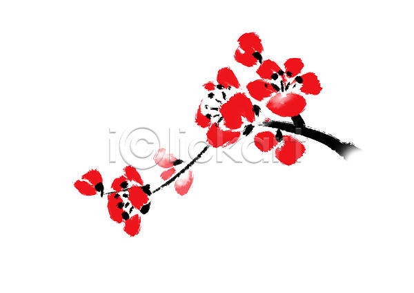 사람없음 PSD 일러스트 꽃 꽃나무 나뭇가지 빨간색 식물 캘리그라피