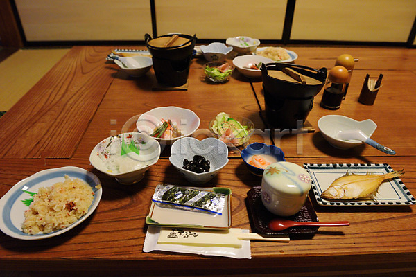 사람없음 JPG 포토 김(해조류) 밥 상차림 생선요리 숟가락 식탁 실내 음식 일본 일본음식 접시
