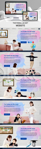 30대 남자 성인 어린이 여러명 여자 한국인 PSD 사이트템플릿 웹템플릿 템플릿 모니터 모자(엄마와아들) 반응형 시차스크롤 어린이교육 자명종 지구본 패럴렉스 홈페이지 홈페이지시안