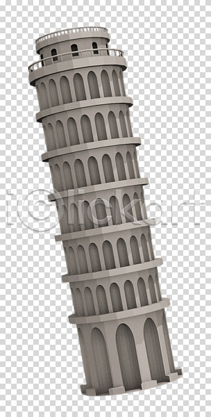 사람없음 3D PNG 디지털합성 입체 편집이미지 3D소스 건축물 랜드마크 로우폴리 목업 세계문화유산 이탈리아 탑 편집 편집소스 피사의사탑
