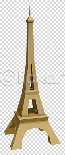 사람없음 3D PNG 디지털합성 입체 편집이미지 3D소스 건축물 랜드마크 로우폴리 목업 에펠탑 전망대 탑 파리(프랑스) 편집 편집소스