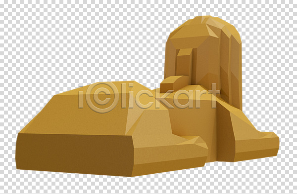 사람없음 3D PNG 디지털합성 입체 편집이미지 3D소스 랜드마크 로우폴리 목업 스핑크스 신화 이집트 조각상 편집 편집소스