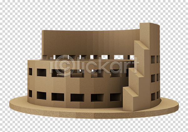 사람없음 3D PNG 디지털합성 입체 편집이미지 3D소스 건축물 랜드마크 로마 로우폴리 목업 유적지 콜로세움 편집 편집소스