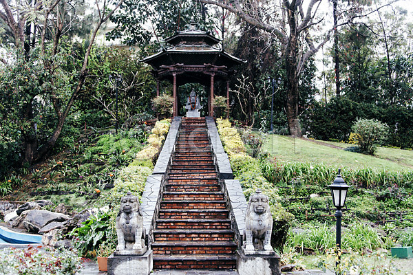 사람없음 JPG 포토 계단 나무 네팔 석상 안나푸르나 야외 자연 정자(건축물) 주간 풍경(경치) 해외풍경