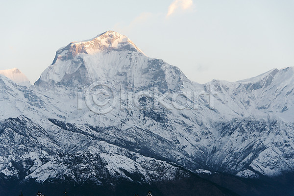 사람없음 JPG 포토 네팔 눈(날씨) 만년설 산 안나푸르나 야외 자연 주간 풍경(경치) 해외풍경 히말라야