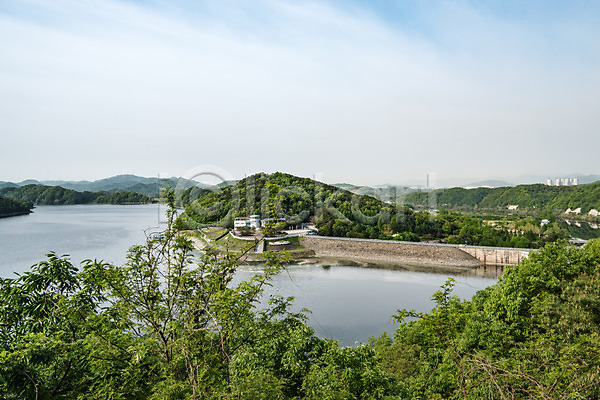 사람없음 JPG 포토 나무 대청호 맑음 숲 야외 자연 주간 초록색 풍경(경치) 한국 호수
