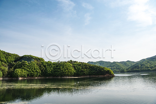 사람없음 JPG 포토 나무 대청호 맑음 숲 야외 자연 주간 초록색 풍경(경치) 하늘 한국 호수