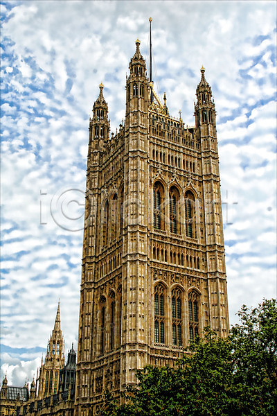 사람없음 JPG 포토 해외이미지 건물 건축양식 구름(자연) 국회 나무 도시 런던 시력 야외 여름(계절) 여행 잉글랜드 초록색 타운 파란색 하늘 해외202004