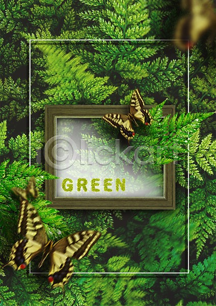 사람없음 PSD 편집이미지 그린캠페인 나뭇잎 나비 액자틀 자연보호 편집 환경