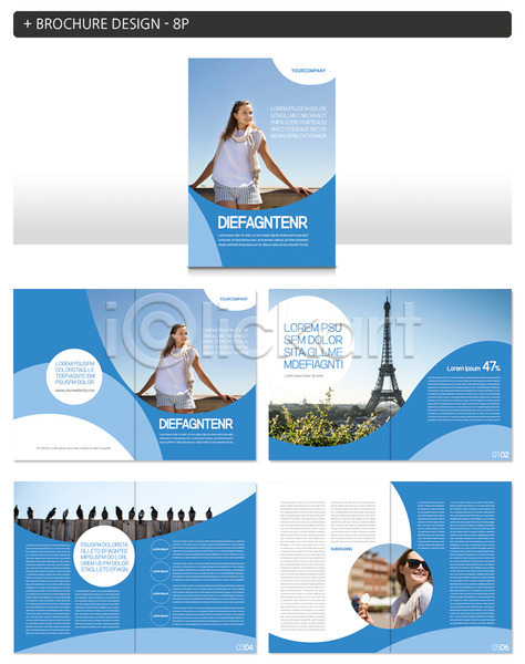 여유 20대 서양인 성인 성인여자만 세명 여자 외국인 INDD ZIP 인디자인 템플릿 낭만적 비둘기 에펠탑 여러마리 파리(프랑스) 팜플렛