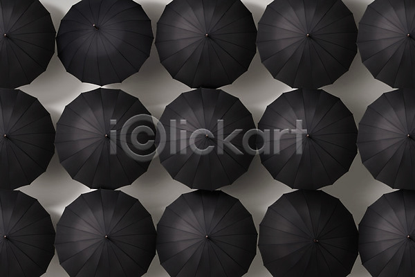 사람없음 JPG 포토 검은색 비(날씨) 스튜디오촬영 실내 여러개 여름(계절) 우산 장마