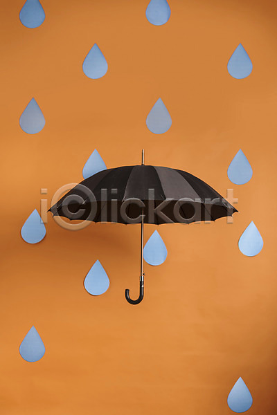 사람없음 JPG 포토 검은색 비(날씨) 빗방울 스튜디오촬영 실내 여름(계절) 우산 장마