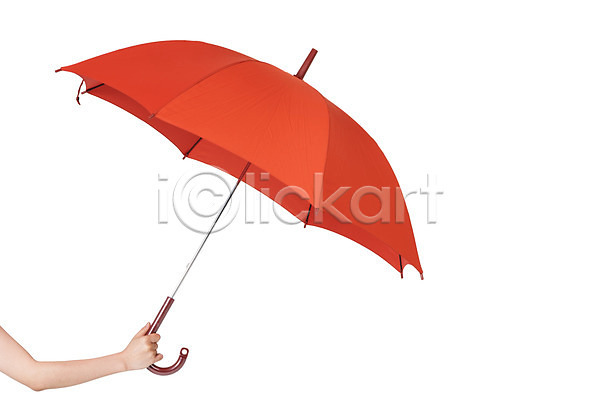 사람없음 신체부위 JPG 포토 들기 비(날씨) 빨간색 손 스튜디오촬영 실내 여름(계절) 우산 장마